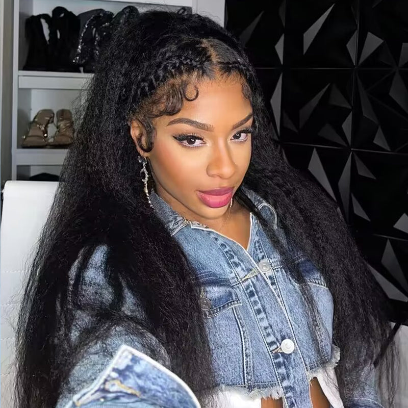 Perruque Nayari Lisse texturé portée par un mannequin